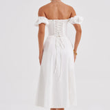 Vestido Midi Courtney - Marfim