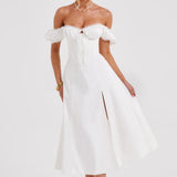 Vestido Midi Courtney - Marfim