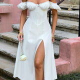 Vestido Midi Courtney - Marfim