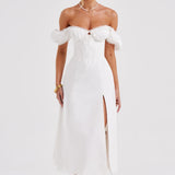 Vestido Midi Courtney - Marfim