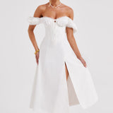 Vestido Midi Courtney - Marfim