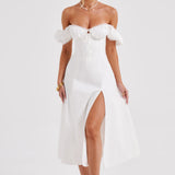 Vestido Midi Courtney - Marfim