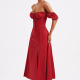 Vestido Midi Courtney - Vermelho