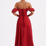 Vestido Midi Courtney - Vermelho