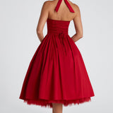 Vestido Midi Cressida - Vermelho