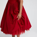 Vestido Midi Cressida - Vermelho