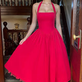 Vestido Midi Cressida - Vermelho