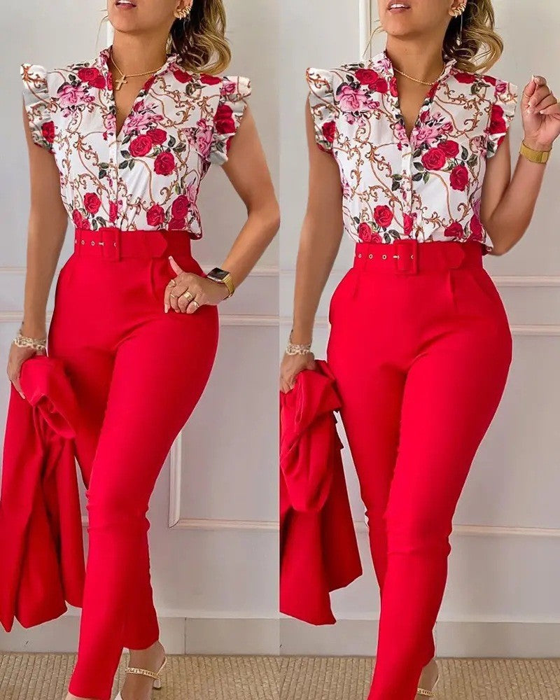 Lucy™ Conjunto Completo de Primavera 3 Peças 100% Algodão