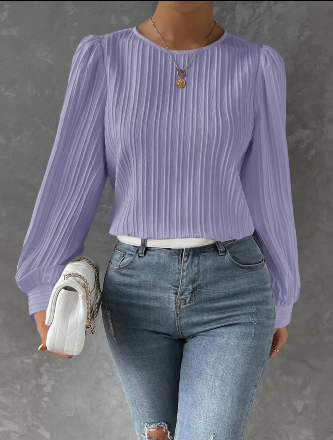 Por Olivia | Blusa Feminina com Mangas de Lanterna