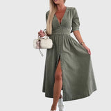 Sophia™ | Vestido de Denim Elegante