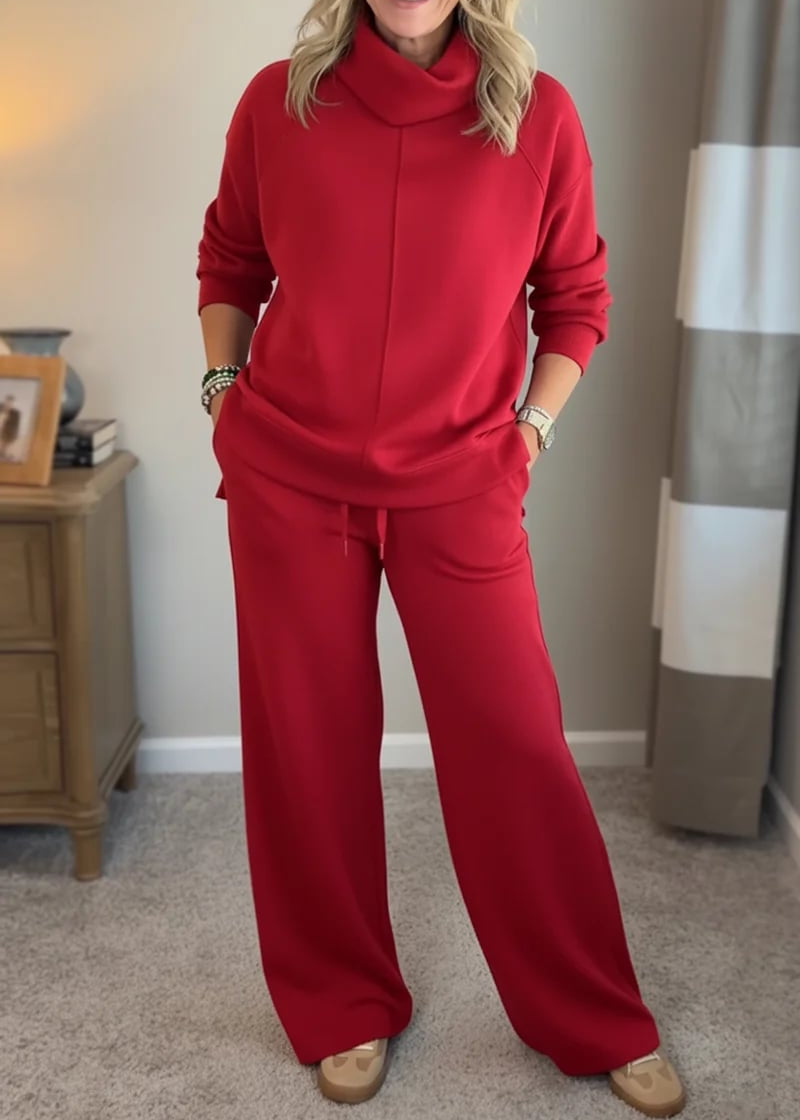 Elaine - Conjunto de duas peças chique e descontraído