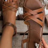 Sandálias Planas de Praia Estilo Coreano