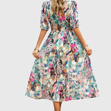 Merlin™ | Vestido Midi Floral Lisonjeiro
