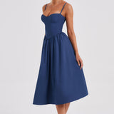 Vestido Midi Daisey - Marinho