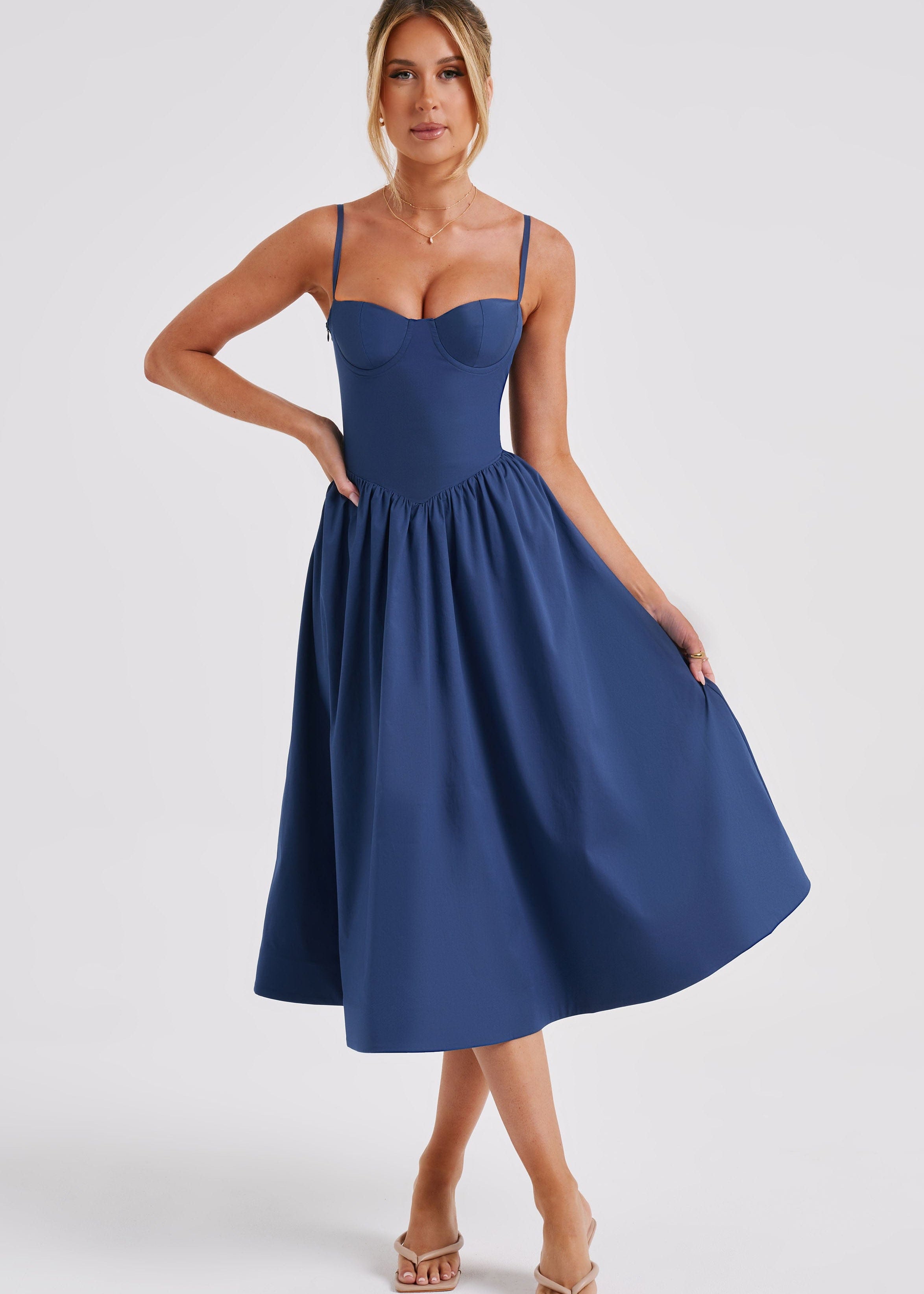 Vestido Midi Daisey - Marinho