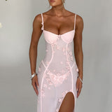 Vestido Maxi Dalary - Rosa Claro