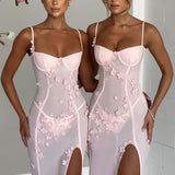 Vestido Maxi Dalary - Rosa Claro