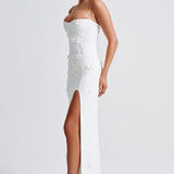 Vestido Maxi Dalary - Forrado em Marfim