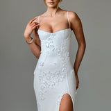 Vestido Maxi Dalary - Forrado em Marfim