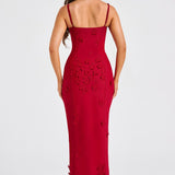 Vestido Maxi Dalary - Forrado Vermelho
