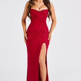 Vestido Maxi Dalary - Forrado Vermelho