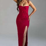 Vestido Maxi Dalary - Forrado Vermelho