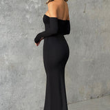 Vestido Maxi Daphne - Preto Jato