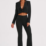 Blazer Cropped Darci - Preto