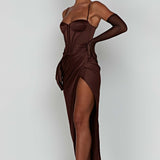 Vestido Maxi Despina - Chocolate