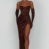 Vestido Maxi Despina - Chocolate