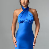 Vestido Maxi Dimitra - Azul