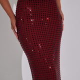 Saia Maxi Dimity - Vinho