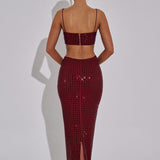 Saia Maxi Dimity - Vinho