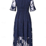 Eliane - Vestido Maxi com Renda Flutter