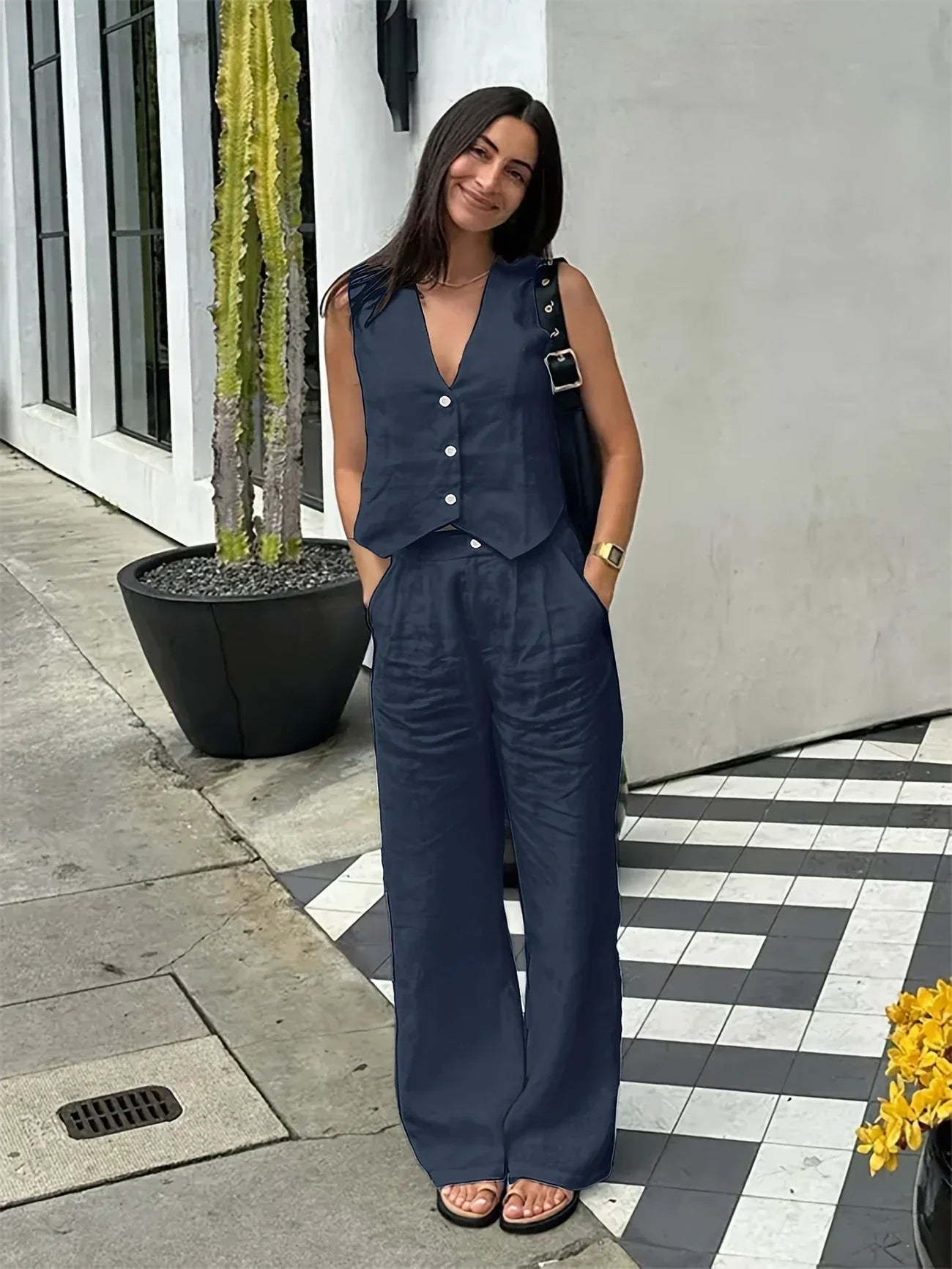 Jorja – Elegante Conjunto de Roupas Sem Mangas