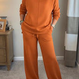 Elaine - Conjunto de duas peças chique e descontraído