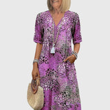 Yvonna™ | Vestido Midi Floral Elegante