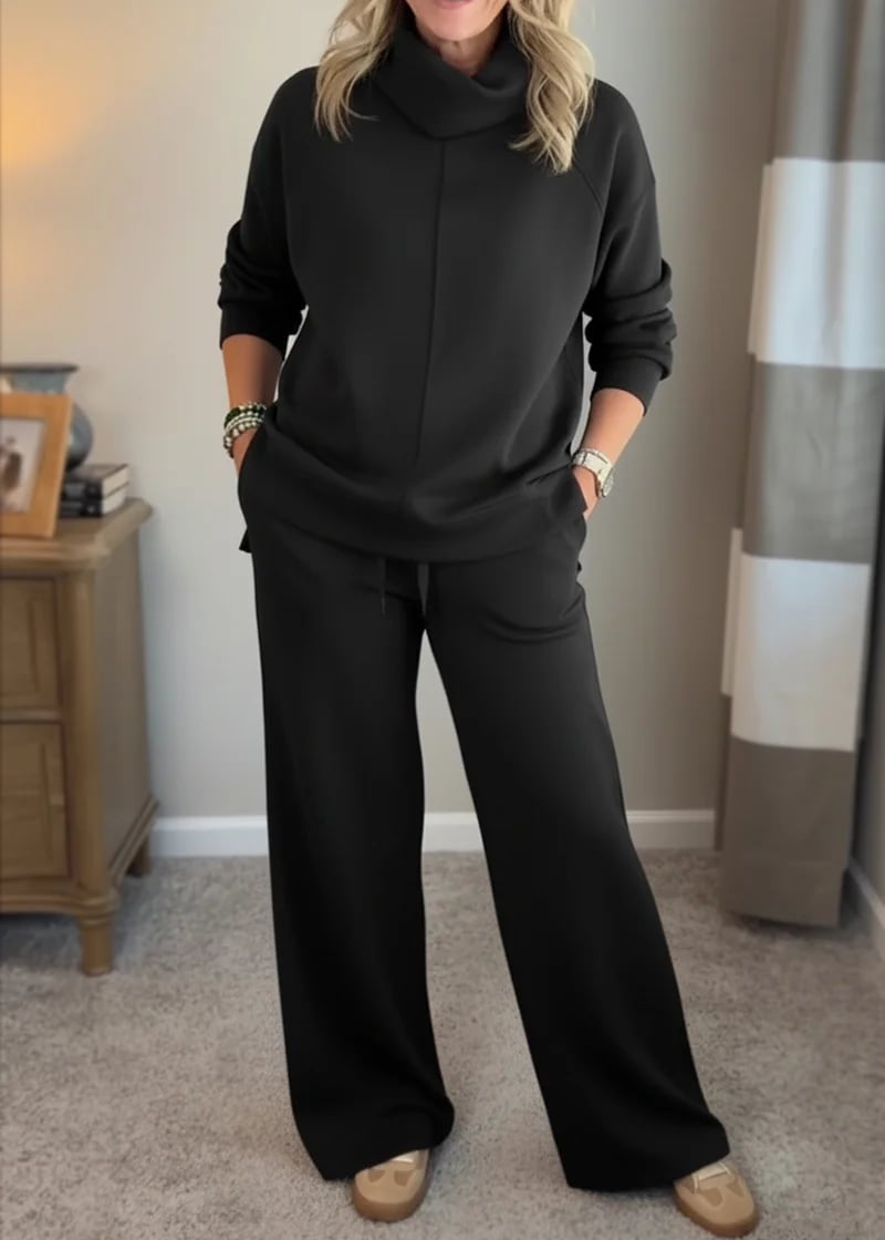 Elaine - Conjunto de duas peças chique e descontraído