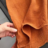 Vestido Manga Longa Liso Colarinho Simples