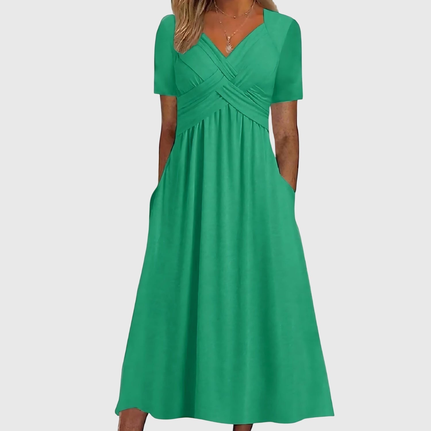Viola™ | Vestido Midi com Controle de Barriga