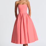 Vestido Midi Edith - Rosa Coral