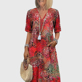 Yvonna™ | Vestido Midi Floral Elegante