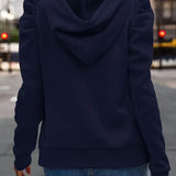 Hoodie Bella Branco com Mangas Franzidas e Estilo Casual Chic