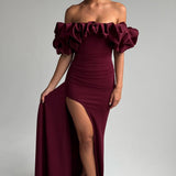 Vestido Maxi Elsie - Verniz Cereja