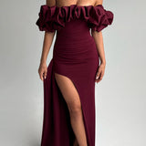 Vestido Maxi Elsie - Verniz Cereja