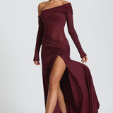 Vestido Maxi Ettalie - Verniz Cereja