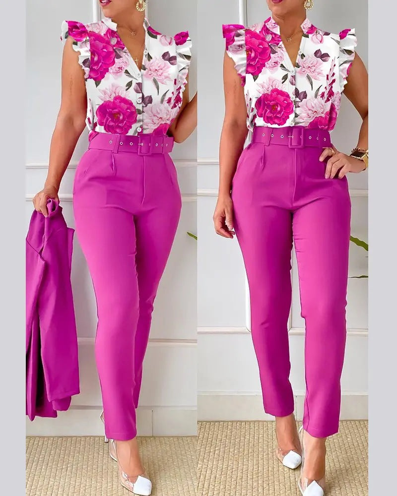 Lucy™ Conjunto Completo de Primavera 3 Peças 100% Algodão