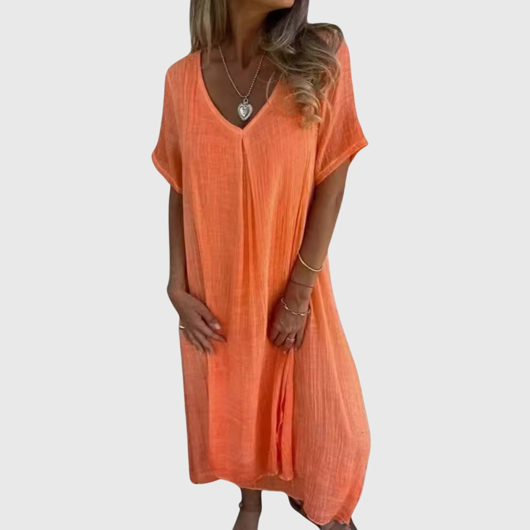Fiona™ – Vestido Viscoso Leve e Elegante