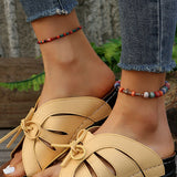 Sandálias Confortáveis de Salto Wedge Estilo Romano
