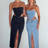 Saia Maxi Flor - Preta